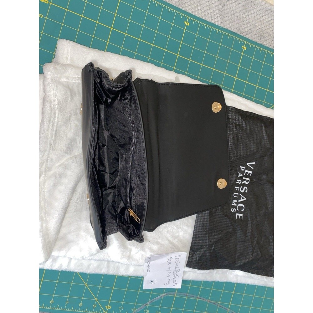 Versace Parfums Black Gold Shoulder Crossbody Bag + Dustbag - Picture 11 of 15